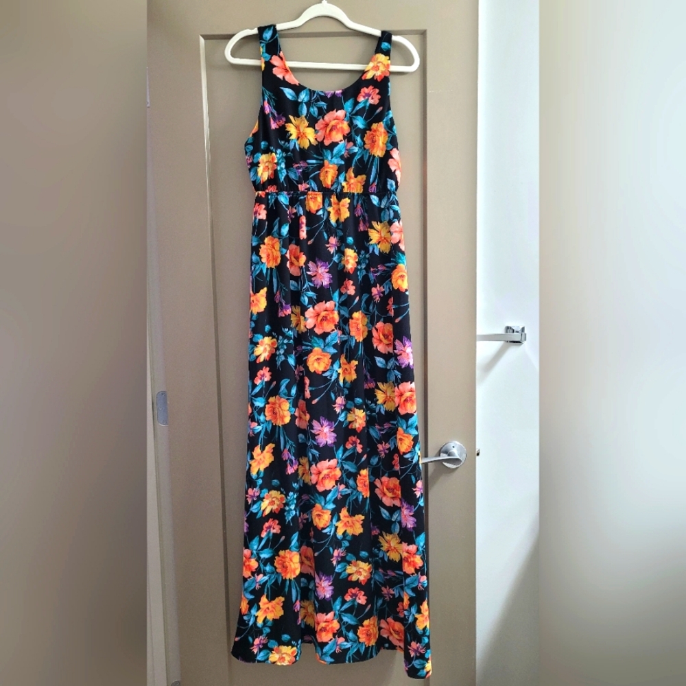 PS Kate Floral Maxi Dress with Vibrant Colors Size Large